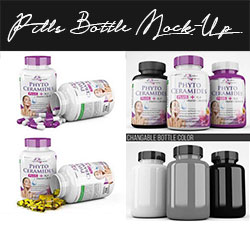 医疗保健类瓶装展示模型：Pills Bottle Mock-Up